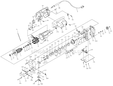 Page A Diagram and Parts List for 7549 Type 3 Porter Cable Jig Saw